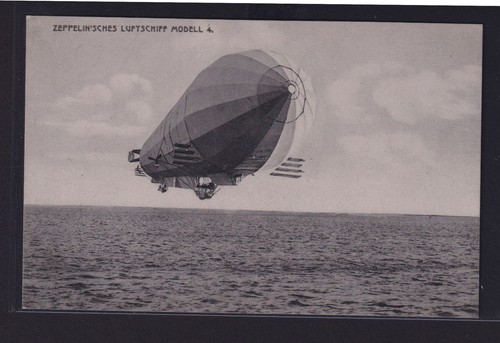 Postcard zeppelin airship - zeppelin,