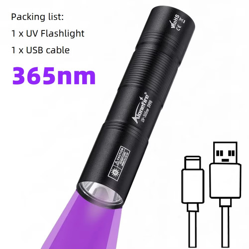 365nm flashlight usb - uv,