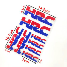 8 x HRC STICKERS/DECALS Honda Racing Corp, Free UK Delivery