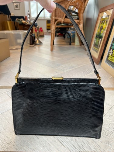 Gorgeous vintage black - vintage, lizard