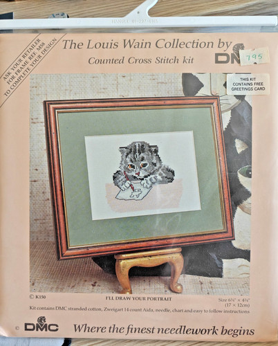 Cat cross stitch kit - cross,