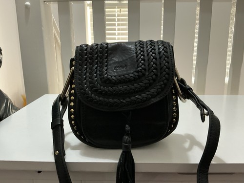 Chloé black leather - black, braided