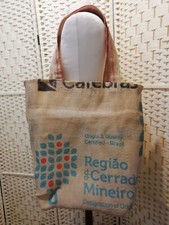 Upcycled hessian coffee sack-large fully lined tote/shoulder market bag