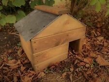 Hedgehog Hibernation Shelter Solid Wood Habitat Nest Box House Predator Proof 
