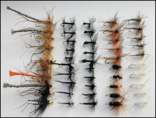 Dry trout fishing flies - dry, 50