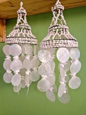 Pair Vintage Capiz Shell