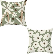 Green Cushion Covers, Sage