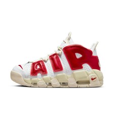 NIKE Womens White & Red Air More Uptempo 96 Trainers UK 7.5 BRAND NEW