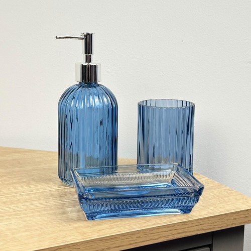 Blue bathroom sink accessory - bathroom,