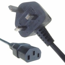 2 M Kettle Mains Lead Cable Power Cord for Desktop IECC13 to BS 1363 UK