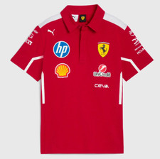 2025 F1 T-Shirt Official Team Shirt Red Scuderia Ferrari 2025 Polo Shirt NEW UK