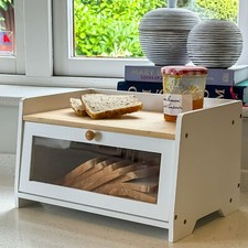 Bread Bin with Shelf Flip