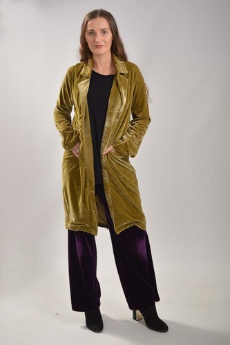 Women open front velvet - open,
