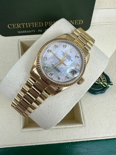 Rolex 18k gold midsize - rolex,