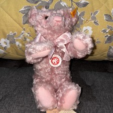 Steiff  musical Teddy Bear rosa 28cm with tags & box 001864 extremely rare 