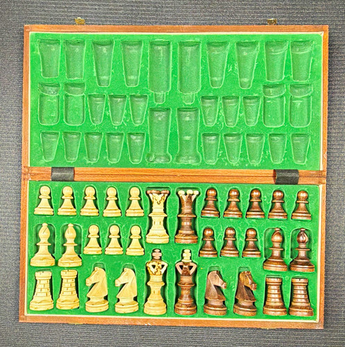 Vintage polish wooden chess - polish,