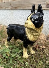 Stunning vintage cast metal French Bulldog in lovely condition
