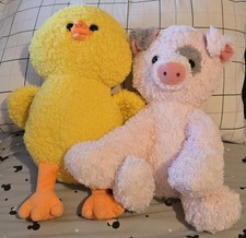 x2 Teddy Chick And Pig