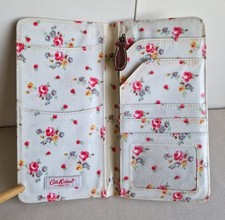 Rare CATH KIDSTON Rose Oilcloth Travel Wallet Card Purse Organiser Zip Vintage 
