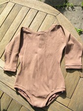 Vintage classic 1970s child’s brown ‘school’ gymnastics/dance leotard