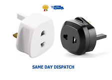 2 Pin To 3 Pin UK Shaver/Toothbrush Adaptor Convertor Socket Plug 1 Amp Fuse-NEW