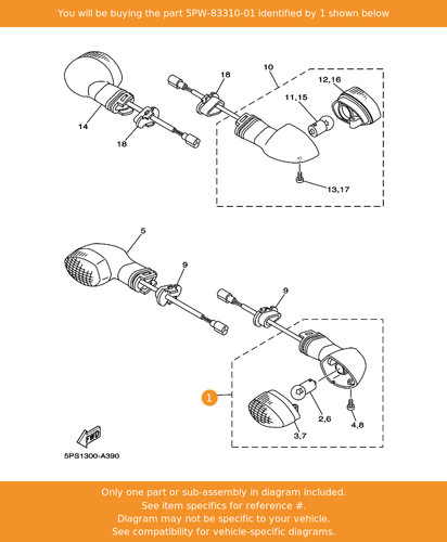 Yamaha front flasher - yamaha, light