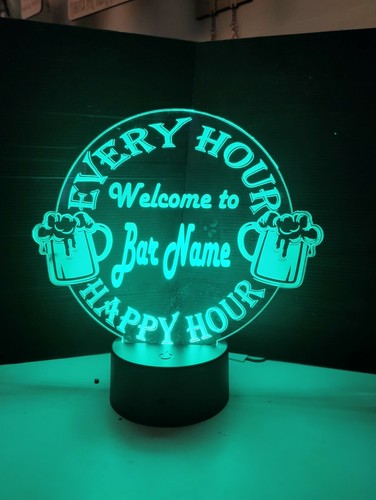 Personalised led bar sign - personalised,