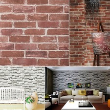 Slat Brick Wallpaper Modern 3D