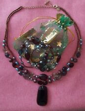 Virgin Vie Brown Double Drop Necklace & Bracelet Set