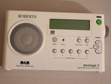 Roberts Eco Logic 2 Portable DAB Radio In white Excellent condition for age Used