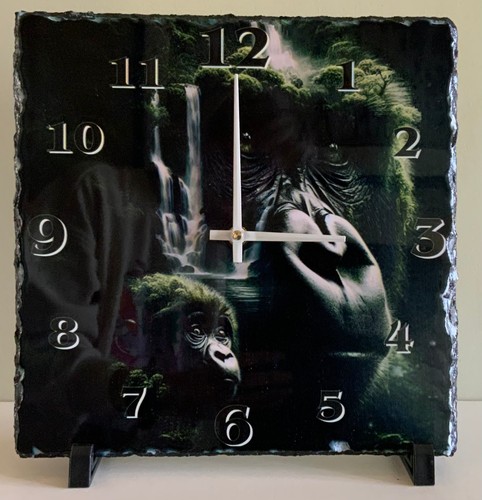 Clock wall 31x31x2 7cm - 31x31x2.7cm, slate