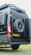 Aluminium Spare Wheel Carrier Rear Door Mounted Van Campervan Powder Coated
