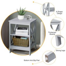 GAINOOM 3-Tier Nightstand Side