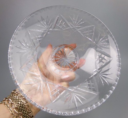 Cut crystal glass dish - cut,