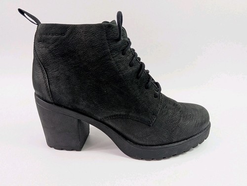 Vagabond black leather block - black,