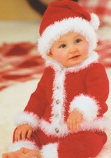 KNITTING PATTERN -  ADORABLE BABY'S/CHILDREN'S SANTA CHRISTMAS OUTIFIT 3 SIZES