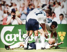 PAUL GAZZA GASCOIGNE SIGNED DENTIST CHAIR ENGLAND 16x12 FOOTBALL PHOTO PROOF 