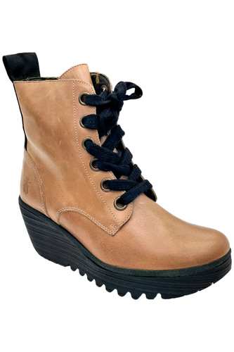 Fly london leather - leather, lace-up