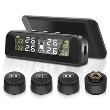Tire Pressure Monitoring System Solar Power Wireless TPMS + 4 External Sensors