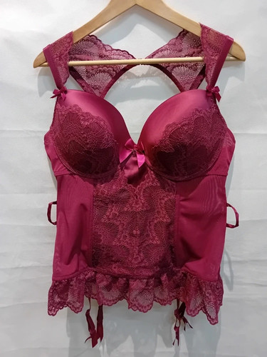 Lovehoney lace satin basque - lovehoney,