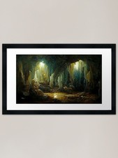 Cave Caverns Framed Art Print