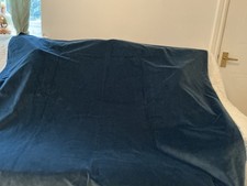 Plush Cotton  Velvet Upholstery Curtain Fabric, 104” Long X 52” Wide Dark Blue