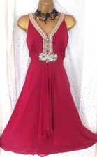 MONSOON UK 20 Dark Red Silk