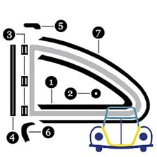 Karmann ghia quarter - vw-karmann, window