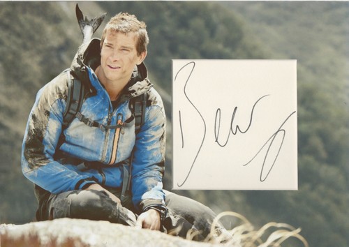 Bear grylls signed 12x8 photo - bear,