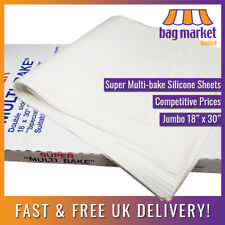 Jumbo Multibake Greaseproof Silicone Paper Sheets - 18" x 30" - Baking Parchment