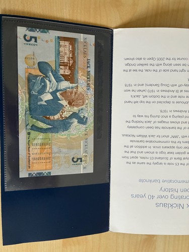 Jack nicklaus bank scotland - bank, of