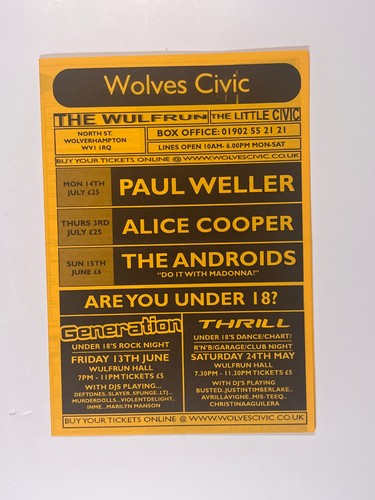 Alice cooper flyer original - flyer,