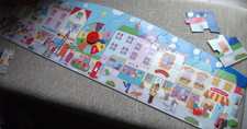 Large jigsaw village scene shops clock floor puzzle 1 metre long Marks & Spencer