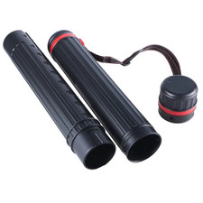 Extendable Telescopic Archery Arrow Back Shoulder Quiver Holder Tube w/ Strap